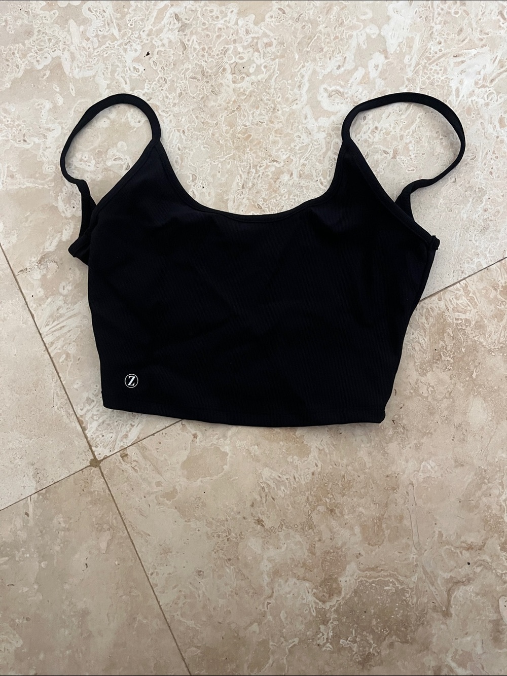 Black Women's Seamless Crop Bralette - Z Logo